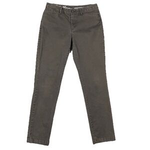 Eddie Bauer Legendwash Curvy Fit Straight‎ Leg Pants Chinos Womens 4 Gray